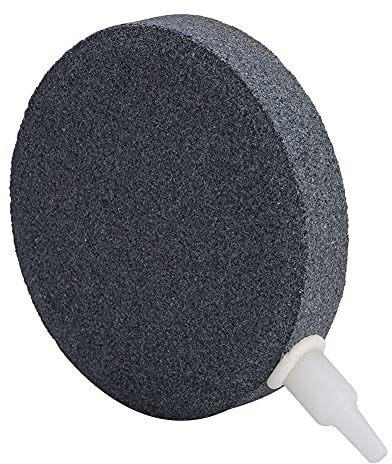 HUSHUI Aérateur de Pierre à Bulles pour Aquarium, Pompe Hydroponique, Plaque D'oxygène, Mini Pompe à Air, Conception Grise pour Un Meilleur élevage de Poissons (8 cm/3,1 Pouces)