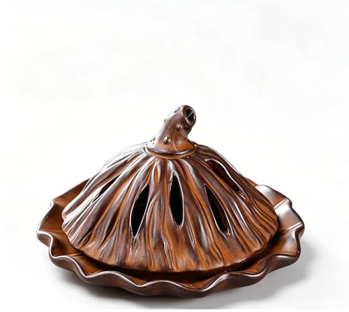 Myggspolehållare, bärbar keramisk spolbehållare, inomhus utomhus brännare för effektiv insektsavvisande, vintage stil design