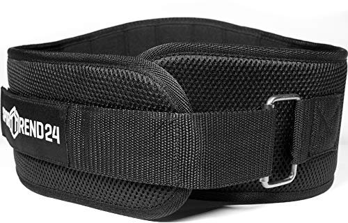 Sporttrend 24® Gewichthebergürtel in schwarz 20 und 25cm Breite | für Krafttraining, Bodybuilding, Gewichtheben (Schwarz, 90cm)