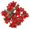 Ideen mit Herz Deko-Blüten | Kunstblumen | Blüten-Köpfe | Verschiedene Sorten | ca. Ø 4-5 cm (Weihnachtsstern 1 - rot - 15 Stück)