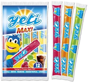 Sucette glacée à l’eau & aux fruits YETI Maxi - 12 x 55 g - 16 sachets