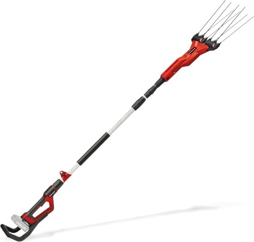 Einhell Secoueur de fruits sans fil GE-FS 18/53 Li-Solo Power X-Change (18V, Hauteur de travail avec fonction télescopique, Dents légères et robustes) Livré sans Batterie ni Chargeur