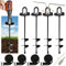Bodenanker Trampolin, 4 Stück Trampolin Sicherungshaken, Bodenanker zum Eindrehen, Mit Verstellbarer -Gurt, Bohradapter,Drehhilfe, Heavy Duty Trampolin Anchor Kit für Zelte, Schaukeln, Vordächer.