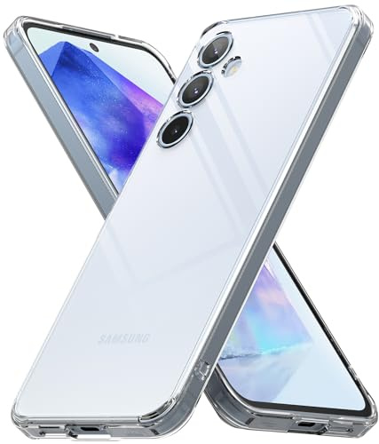 Ringke Fusion Compatibile con Cover Samsung A55, Calza a Pennello, Custodia Antiurto Trasparente con Buon Grip Disegnato per Cover Samsung Galaxy A55 5G - Clear