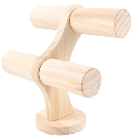 BESPORTBLE Support à Bracelets en Bois à 2 Niveaux, Porte-bijoux Décoratif Léger pour Rangement de Bracelets et Accessoires, pour Bureau ou Présentation Photo