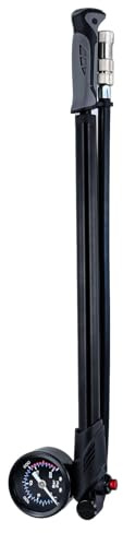 Tidevib Aluminium Alloy High Pressure Front Fork Shock Pump with Gauge, 300PSI, T-Handle Design for Bicycle Suspension Forks and Rear Shocks