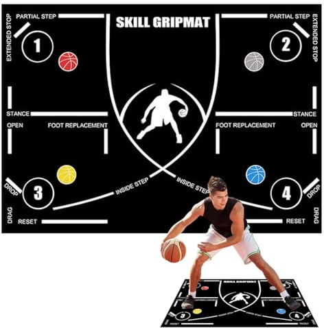 Umllpet Tappetino da basket, Antiscivolo & Silenzioso, Portatile Ausilio per Allenatori, 120x80cm