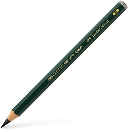 FABER-CASTELL 119308 - Bleistift Castell 9000 Jumbo, Härtegrad 8B