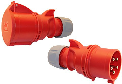 SET CEE Kupplung und Stecker 32A; 5-polig 6h 400 V Starkstrom Kupplung Industriequalittät