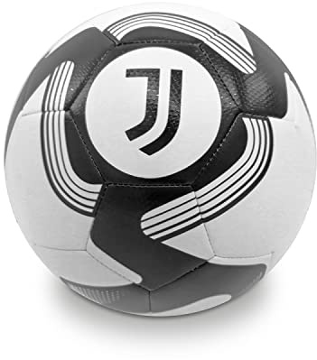 Mondo Sport Pallone da Calcio Cucito F.C. Juventus, Size 5, 410 g, Prodotto Ufficiale, Colore Bianco/Nero, 13640