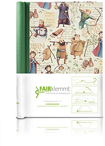 FAIRklemmt Klemmbinder Robin Hood, A4, Grün