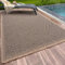 THE RUGS Nature Collection Outdoor Rug – Indoor/Outdoor Tona Border Area Rug for Patio, Deck, Garden, Kitchen, Bathroom or Living Room (Greek Key-Dark Grey, 200 x 290 cm)
