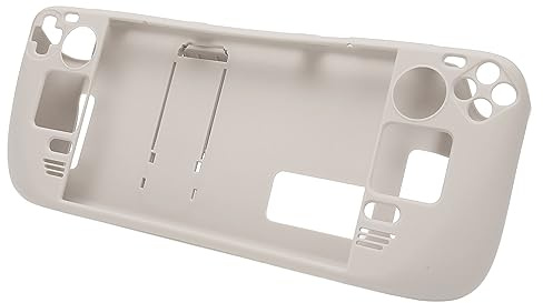 Kickstand-Schutzhülle für Steam Deck, Valve Steam Deck Zubehör mit Stößen, Stürzen, Kratzern, Staub und Fingerabdrücken, Freihändiger Vollschutz (Keramik weiß)
