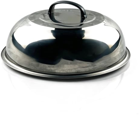 Wok Cover Stainless Steel, Heavy Duty Wok Lid Universal Pot Cover Universal Pan Lid Replacement Frying Pan Cover Steaming Cover Circular Cookware Lid Replacement(32cm)