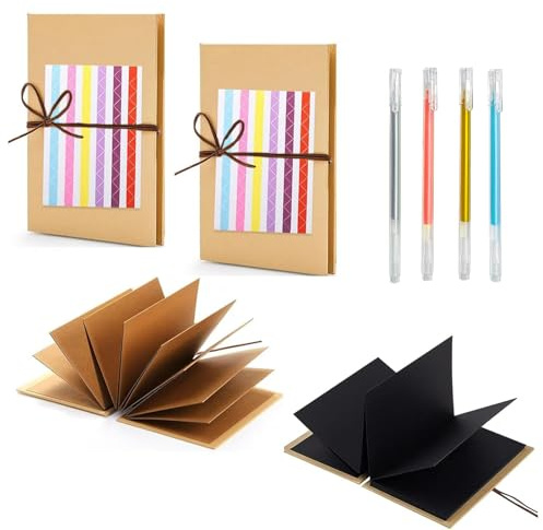 Album Scrapbooking,Album Portafoto Scrapbook Copertina rigida con fisarmonica in stile fai da te，Scrapbooking Albums Unico per foto 36 pagine vuote, per feste di laurea, compleanno, matrimonio, laurea