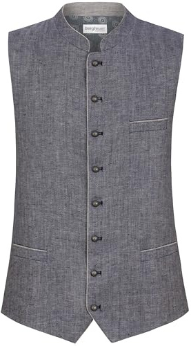 Bergfeuer Trachtenweste Lucio Gilet Tradizionale, Indaco, 58 Uomo