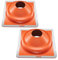 VEVOR 2Pcs Roof Pipe Flashing Boots, Fit Pipe OD 6-3/4 to 14, Flexible Silicone Roofing Jack Pipe Flashing, High Temp -101℉ to 437℉, Square Metal Base, for Chimney, Wood Stove & Outdoor Vent Pipes