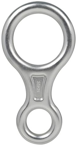 Wayfadacc 35KN Arrampicata 8 Attrezzatura Assicurazione Discensore Strumento Discesa in Corda Doppia per Arrampicata Roccia in Alluminio Resistenza per Corde da 8-13 Mm Diametro Strumento