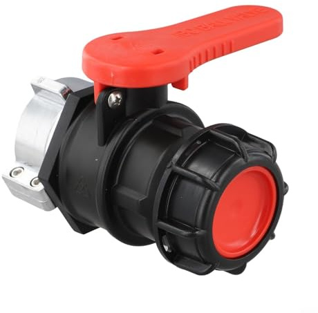 IBC Válvula de salida de contenedor de tanque S62x6 62mm Adaptador de interruptor de válvula de bola para barriles y tambores de almacenamiento de agua