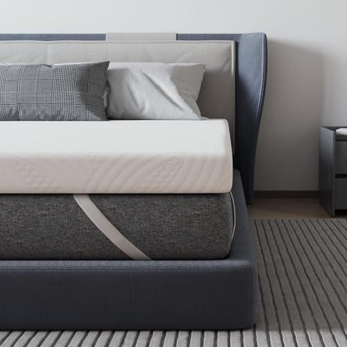 Avenco Topper Materasso 160x190 5cm, Sovramaterasso in Schiuma Comfort Fresco, Coprimaterasso Traspirante, Certificato CertiPUR-US per una Casa Sana, Fodera con Cerniera Lavabile