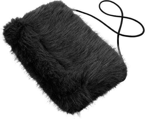 BESPORTBLE Hand Warmer Muff Winter Accessory in Black Imitation, Warm and Comfortable that Can be Used as Pillow for Women for Party or Cold Weather