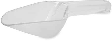 Rubbermaid Commercial Products Plastic Utility Ice Scooper, 6-ounce, Clear, Dishwasher Safe Kitchen Scoop for Weddings/Bar/Ice Bucket/Kitchen/Popcorn