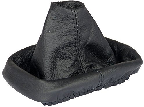 L & P Car Design L&P A0037 Schaltsack Schaltmanschette kompatibel mit VW Polo 9N 100% Echtleder Leder Schwarz