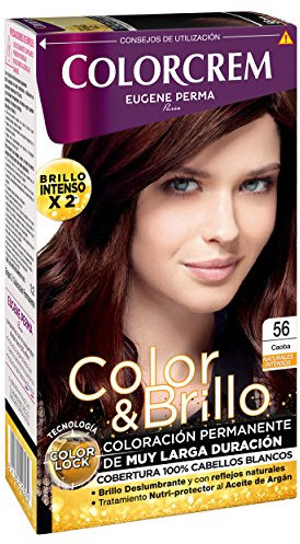 Colorcrem Color & Brillo Colorcrem - Tinte permanente mujer - Tono 56 Caoba, con tratamiento nutri-protector al aceite de Argán. | Disponible en más de 20 tonos.