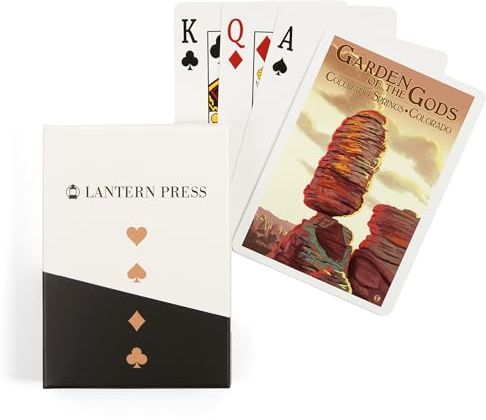 Lantern Press Colorado Springs, Colorado, Garden of The Gods, Balanced Rock, 52 Playing Cards for Adults, Poker Size Card Deck