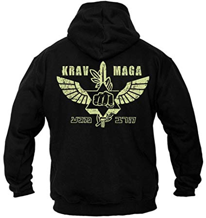 Dirty Ray Artes Marciales Krav Maga sudadera hombre con capucha B49 (L)
