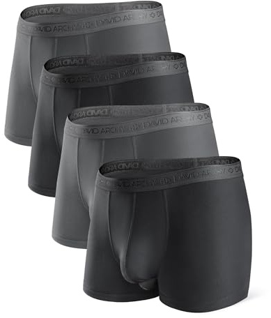 DAVID ARCHY Men's Underwear Modal Boxer Briefs Trunks Multi-Pack