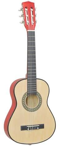 WS - Guitare Classique - Instrument de Musique - 620612 - Bois - Naturel - 92 cm - Médiator - Sangle - Stikers - Cordes Acier - Cordes Nylon - Débutant - Intermédiaire - Découverte Musicale