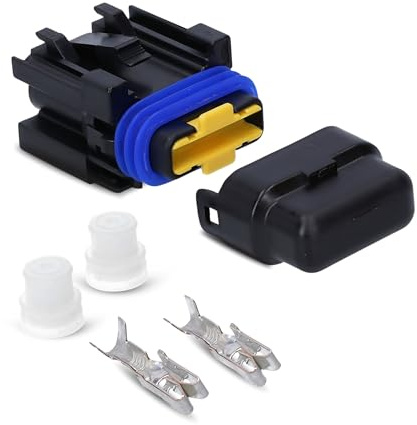 Kalitec KALI-1007 Sicherungsträger 1 Fach mit Abdeckung 0,75-2,5mm² inkl. Kontakte und Einzeladerdichtung I Spannung 32V I Nennstrom 21A I wasserdichter KFZ Sicherungshalter schwarz