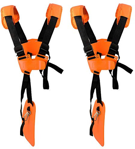 YOUSHARES Tragegurt Motorsense - 2 Stück Schultergurt Gurt Doppelschultergur Stihl Ersatzteile Rasentrimmer Cutter Trimmer Shoulder Strap für Stihl FS Freischneider, Orange