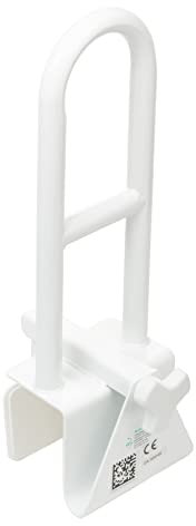 SPES - Maniglia per Accesso Vasca - Maniglia Appoggio per Vasca da Bagno - Maniglia Bagno in Acciaio per Anziani e Disabili - Maniglione per Accesso Vasca - Bianco
