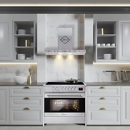 GURARI Induktions-Standherd GCH E 913 X +GCH 461 IS 9, Induktions Standherd 90 cm/121L +Dunstabzugshaube 90 cm