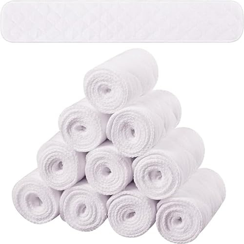 SATINIOR 10 Fodere Antisudore per Reggiseno da Donna Fascia Banda Sottoseno in Cotone 18 x 3 Pollici (Bianco, XXL)