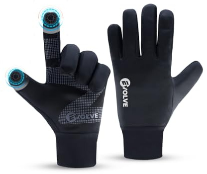 Evolve Water-Resistant Sports Gloves | Adult's or Kid's Sports Gloves | Touchscreen Sensitive | Palm Grip | Football Rugby Cycling Walking - Great For All Sports (Youth Medium)