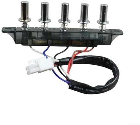 Honseadek Banco de interruptores selectores de 5 botones, interruptor de campana de cocina, interruptor de control de botón compacto, para ventiladores extractores de campana extractora (5 botones)