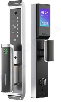 3D Face Recognition Smart Door Lock, WiFi Door Lock with Camera, Keyless Smart Mortise Lock for Front Door, Video Intercom, Video Doorbell, Fingerprint