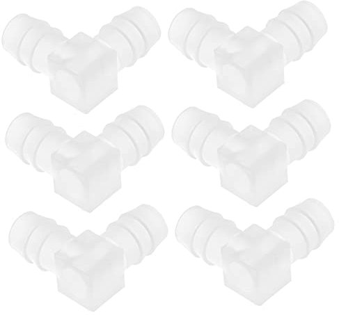 Kisangel 6stücke Teiliges Kunststoff Winkelverbinder Für PVC Pu Und Gummischläuche Rostbeständige Pp Schlauchanschlüsse Kompakt Und Einfach Zu Montieren