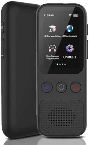Antkug Language Translator Device, Instant Translator with 138 Languages & 2 Touch Screen, Smart Voice Photo Translator Real Time, Offline Online Translation for Business Learning Travel