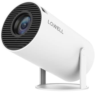 LQWELL HY300 Mini Beamer, Native 720P, 4K 1080P Unterstützung, mit Android 11, WiFi 6, Bluetooth 5.0, unterstützt Airplay & Miracast, tragbarer Heim- und Outdoor-Projektor, für Android/iPhone (Used)