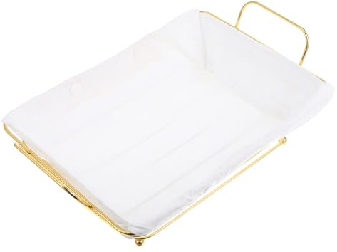 LOPUNER Cesta De Alambre Dorada Elegante y Resistente Para Almacenamiento Versátil Cocina Oficina y Comedor Diseño Hueco Moderno Para Organizar Frutas y Alimentos Mesas y Encimeras