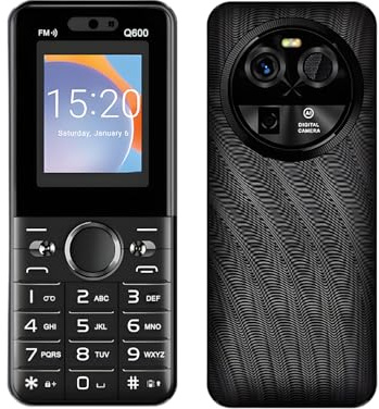 Téléphone Portable Senior Débloqué avec Grosses Touches, GSM Double SIM Telephone Portable Senior Basique pour Personnes Agées avec Batterie 1800mAh, Recharge Micro B, Son Puissant, Torche (Black)