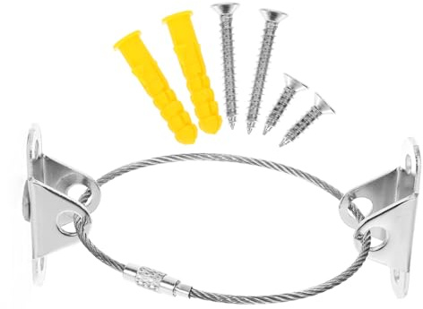 HYTROVE 2 juegos Kit de Anclaje Pared para Muebles Antipunta con Correas de Seguridad para Bebés y Mascotas Incluye Tornillos Diseño Resistente y Fácil Instalación para Protección