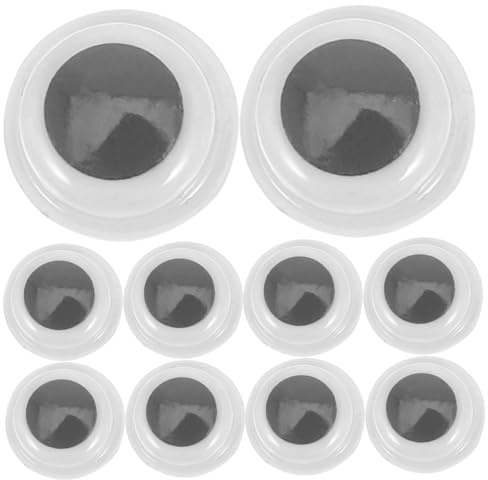 UTHCLO 500 Pezzi Occhi Adesivi Mobili per Fai da Te Occhietti Rotondi Neri in Plastica Autoadesivi per Scrapbooking Pupazzi e Decorazioni Creative