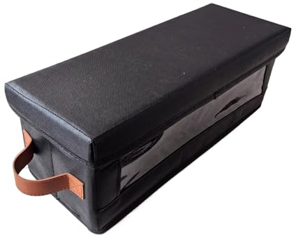 Ronyme Caja de Almacenamiento de CD, Organizador de Estantería para Películas, Práctico Estuche Plegable para Discos de Videojuegos, DVD, Soporte de Almacenamiento