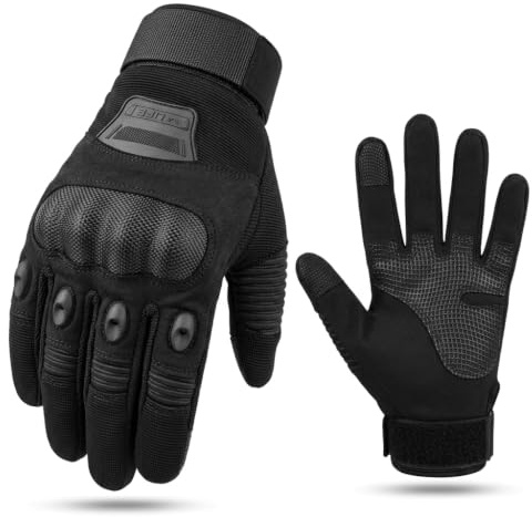 LIFE Motorbike Motorcycle Mountain Bike Gloves For Mens Womens Kids Full Finger Touchscreen Hard Knuckle Protective Riding Gloves MTB ATV BMX Racing Hiking Hunting Climbing Breathable