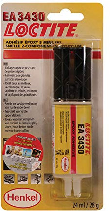 Loctite EA 3430 - colle epoxy, colle forte multi-matériaux et multi-usages - Seringue 24 ml - Couleur transparente